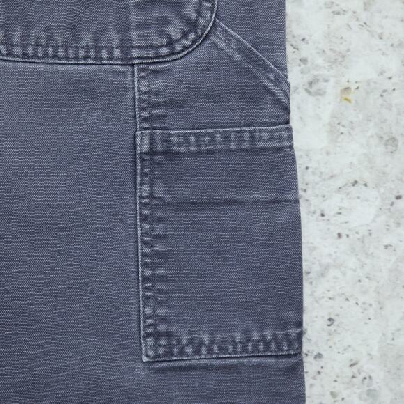 RARE Vintage Carhartt B25 PTB Petrol Blue - Grey Carpenter Shorts 30x8 - Picture 7 of 14